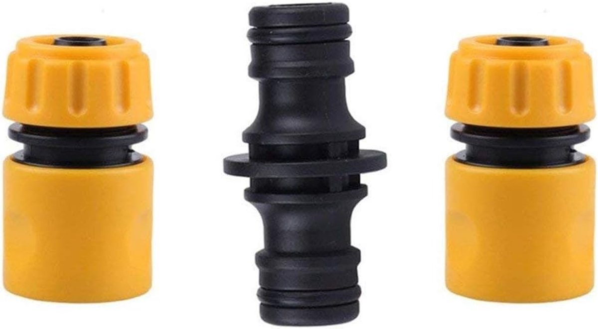 Plastic Metalen Dubbele Mannenconnector Koppeling voor Tuinslang - 2 Stuks, Verlenging en Verbinding