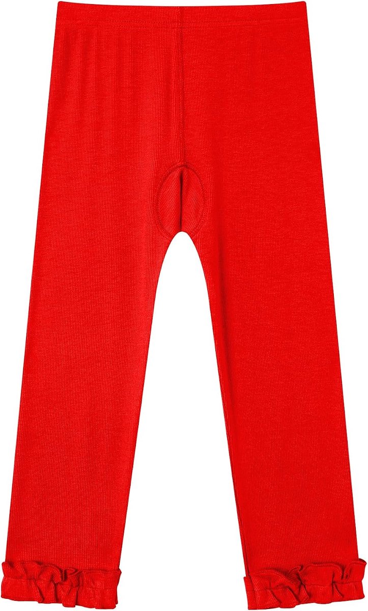Leggings voor baby's en peuters, stretch, comfortabel, relaxte pasvorm met ruches zoom, geschikt voor alle seizoenen