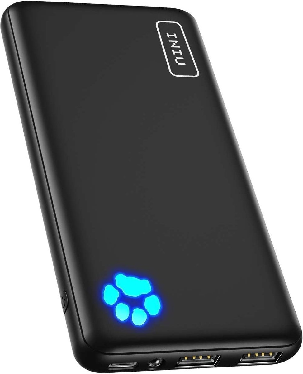 Ultra Slim 10000mAh Powerbank met Snelladen - Draagbare Externe Batterij voor Smartphones zoals iPhone en Samsung