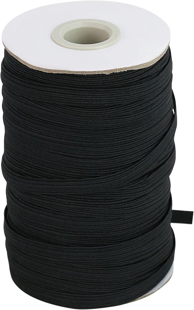 6mm elastiekband, 50 meter zwarte elastiekbanden om te naaien, elastiekbanden om te naaien voor naaien en huishouden, broekelastiek, DIY handwerk, stoffen om te naaien, elastisch band