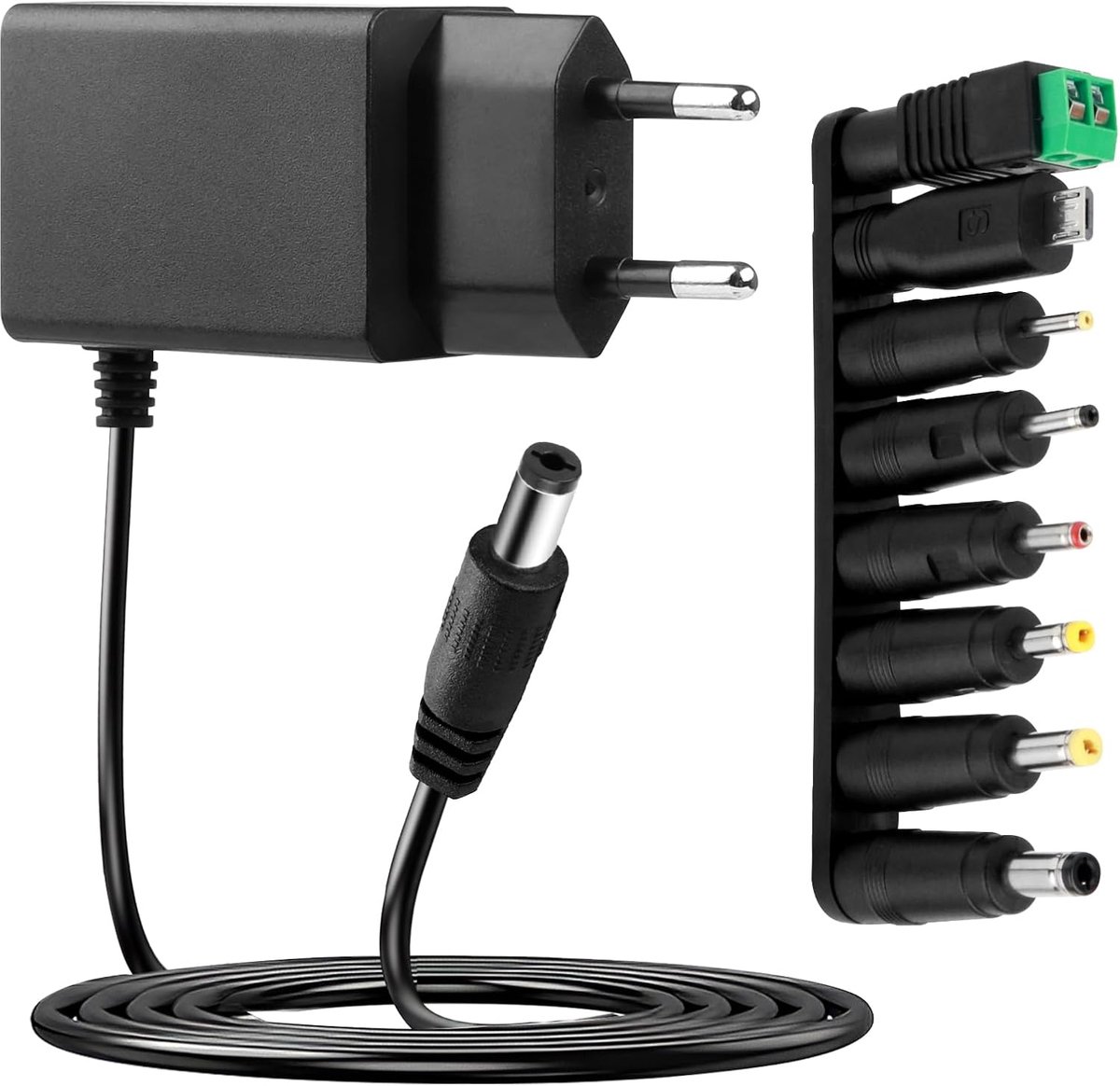 6V 1A Power Adapter AC 100-240V to DC 6V 1000mA with 8 DC Strip LED Sockets - ShopVlot