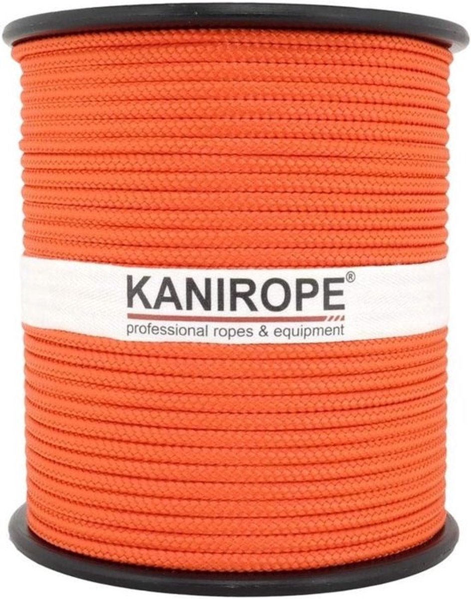PP-touw - Polypropyleenkoord - Veelzijdig bevestigen - 16-voudig gevlochten - 3 mm - 100 m - Oranje