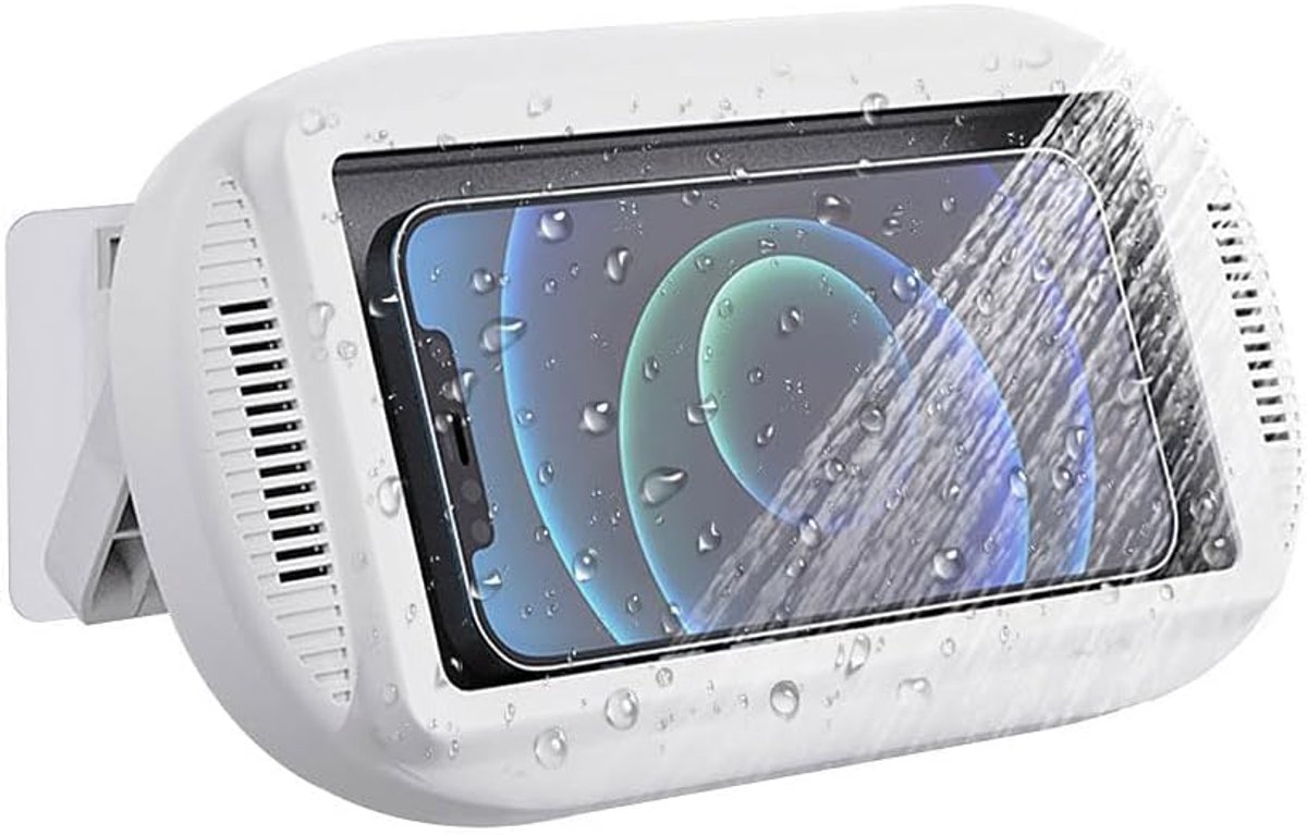 Douche Telefoonhouder Wandmontage Waterdichte Draaibare Telefoonbox 360 Graden Telefoonhouder Opvouwbare Uitschuifbare Telefoonstandaard Voor Badkamer Keuken Slaapkamer