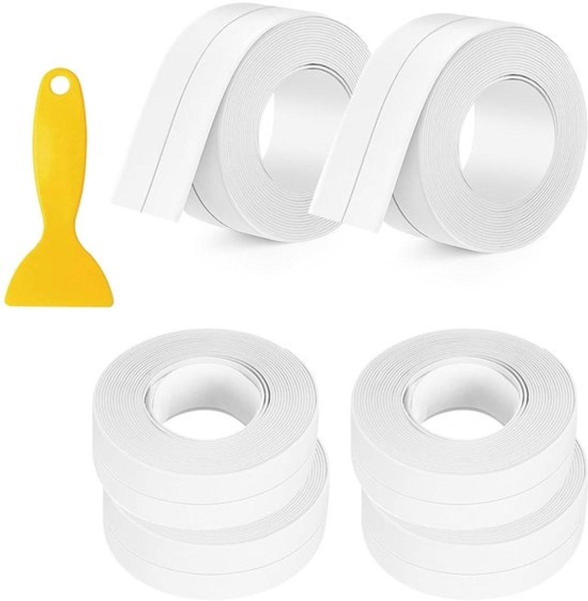 Zelfklevende waterdichte sealingtape - 6 rollen PVC-plakband - 38 mm x 3.2 m - met sealingtool