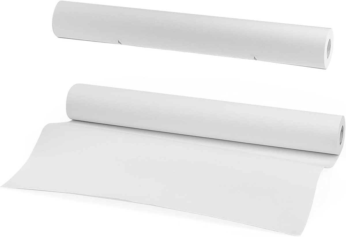 Tekenpapier Rol 44cm x 25m - Wit Schilderpapier voor Schetsen, Tekenen en Kunstprojecten