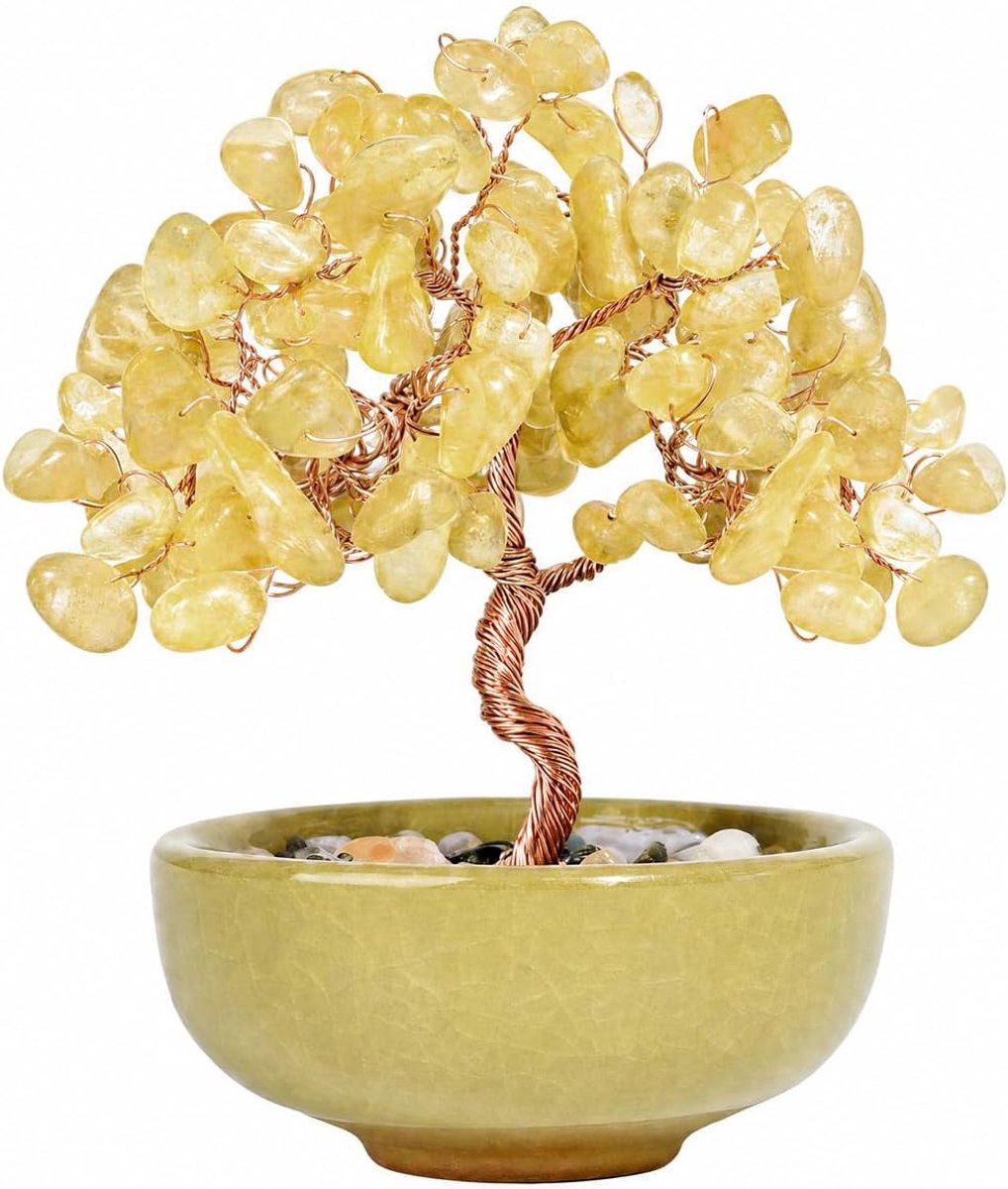 Handgemaakte Kwarts Kristalboom - Feng Shui Decoratie voor Huis en Kantoor, Chakra Gelukscadeau voor Vrouwen
