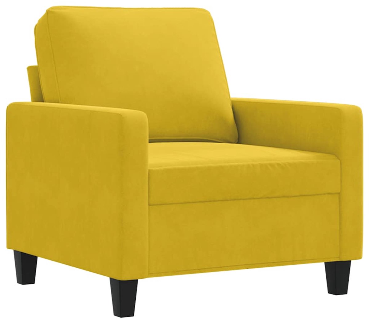 vidaXL Fauteuil - 60 - cm - fluweel - geel