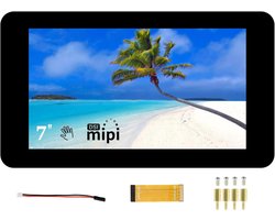 7 inch display for Raspberry Pi 4B/3B+/3A+/3B/2B/B+/A+, 800 x 480 DSI LCD TFT capacitive touch screen, supports - ShopVlot