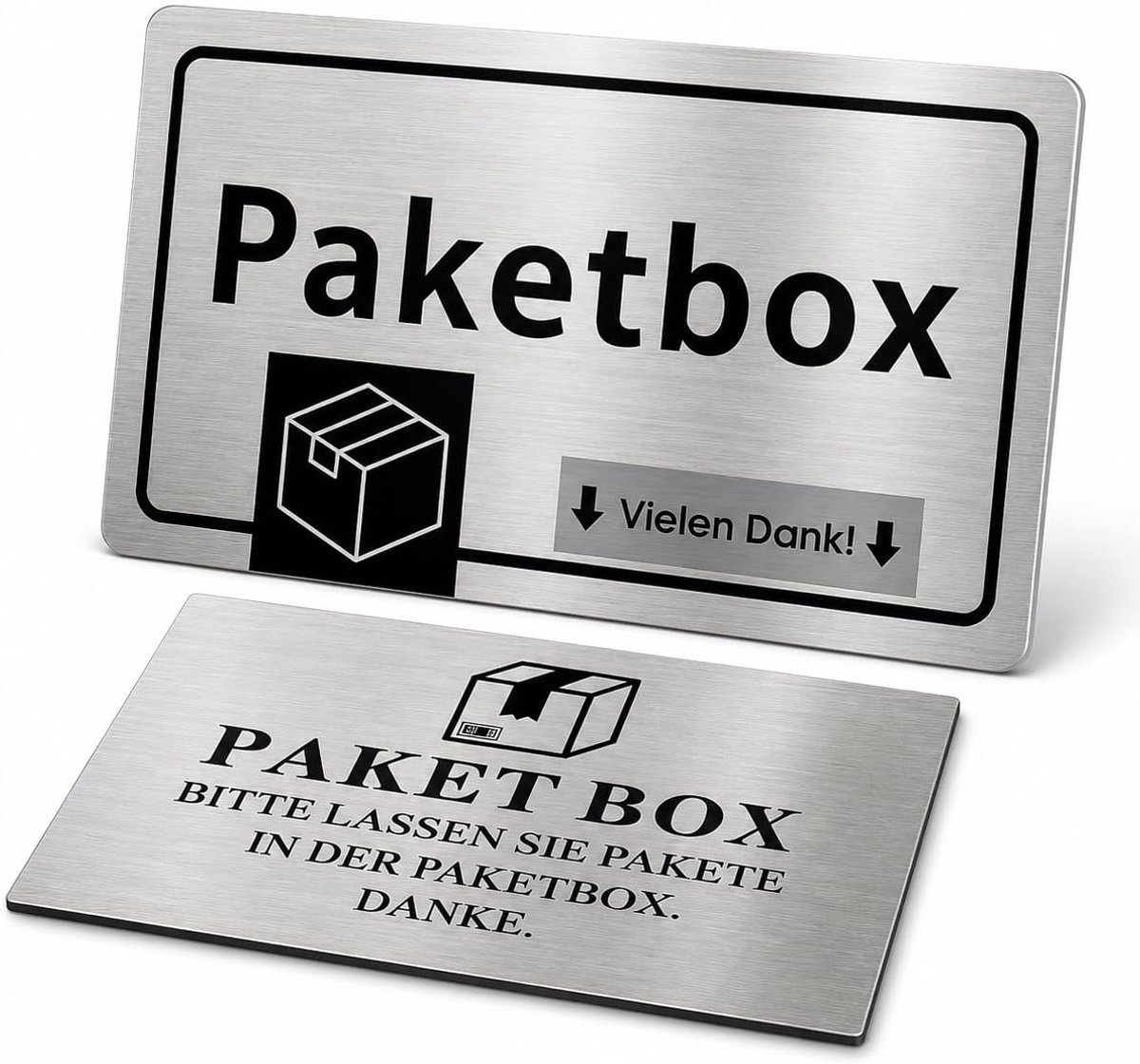 2 stuks metalen bord pakketten - roestvrij stalen bord pakketten - metalen bord pakketten ingang - ShopVlot