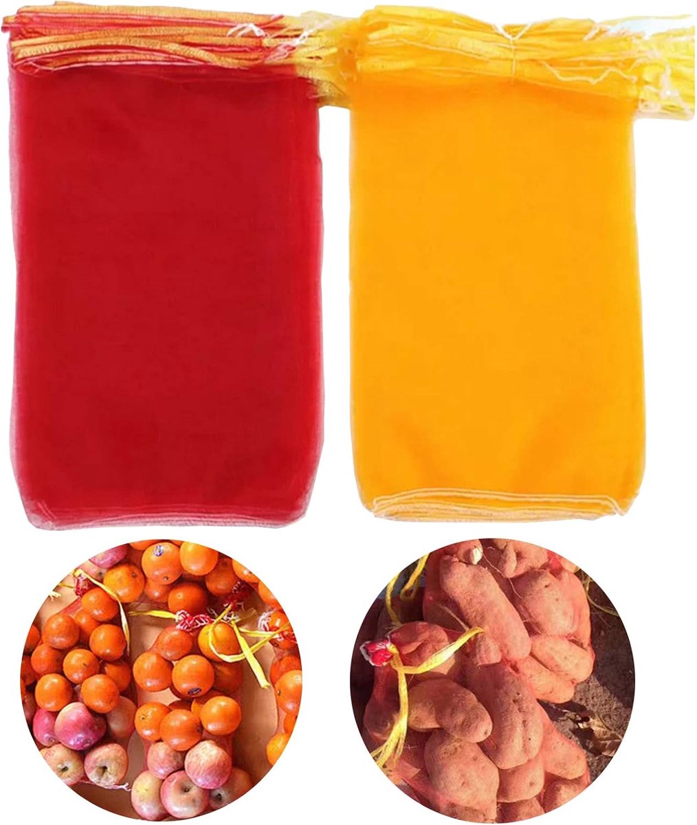 20 Pcs Versatile Potato Bags, Vegetable Bags, Mesh Bag, Potato Bag with Drawstring, Very Tear-resistant, Easy to - ShopVlot