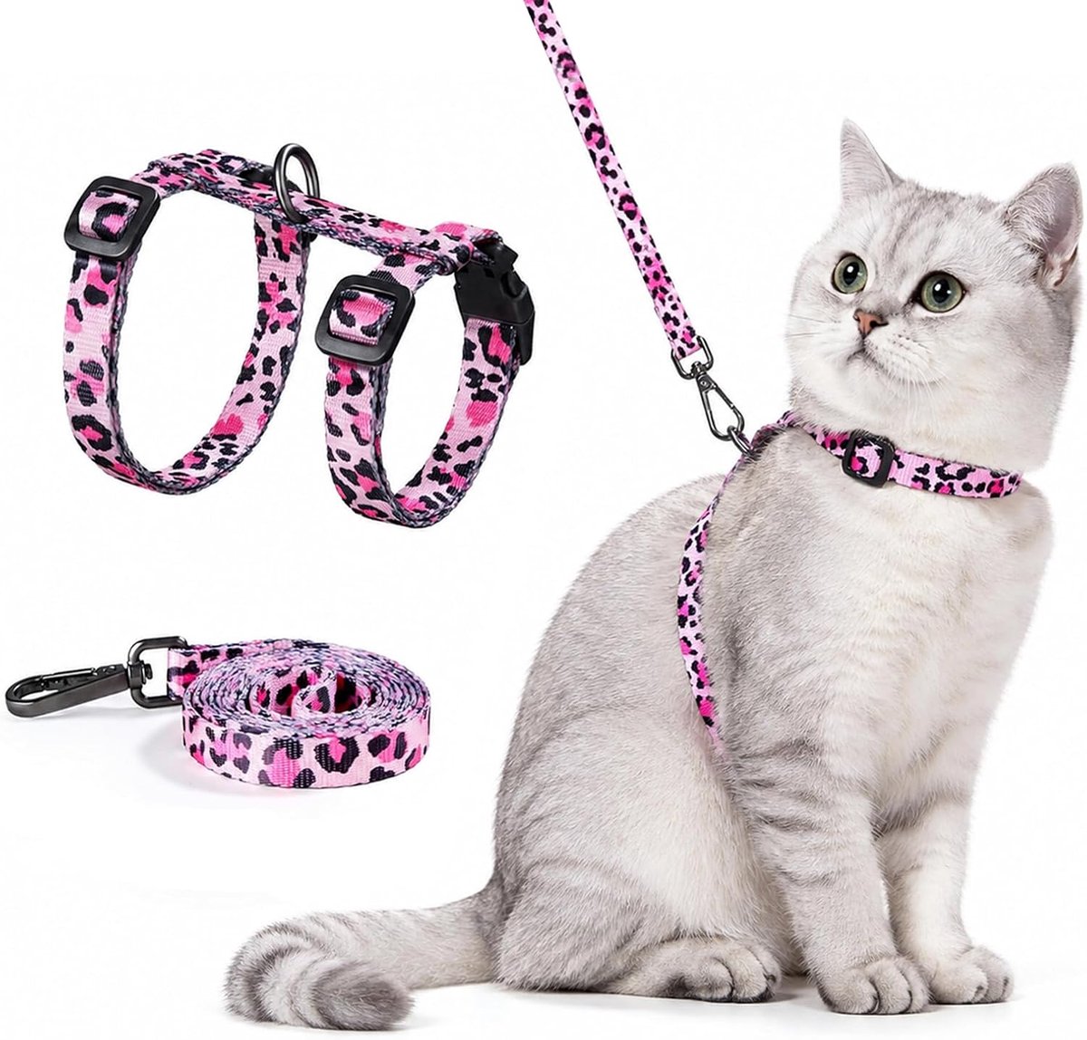 20-31 cm set harnas en riem voor katten, anti-ontsnapping