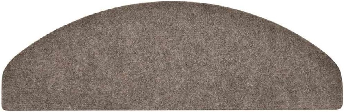 30 Stuks Beige Halfrond Trapmat 65x21x4 cm | Antislip onderkant, geluidsreductie, machinewasbaar, polypropyleen, op rol verpakt