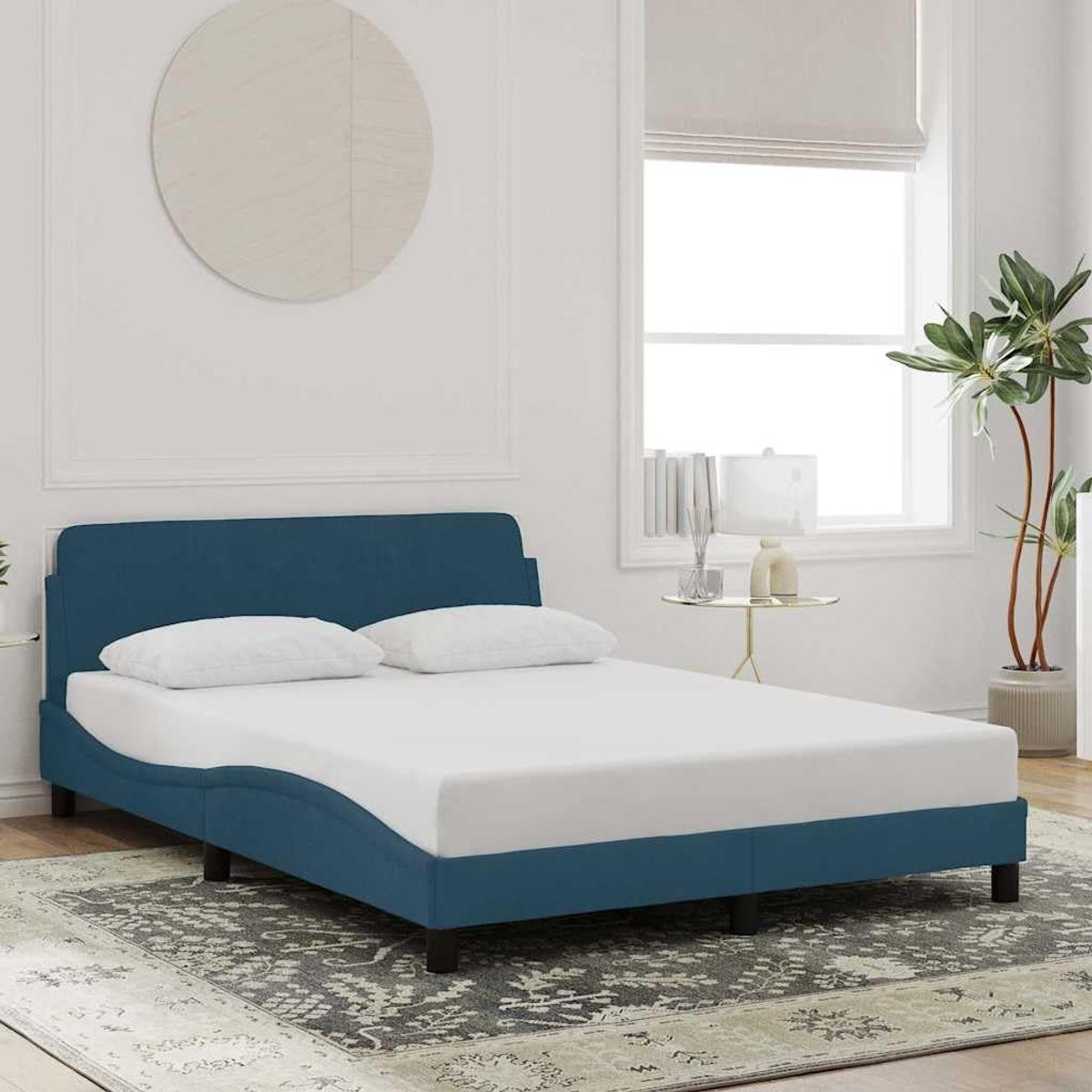 Zacht comfortabel Stevige poten multiplex lattenbodem Dover Blauw