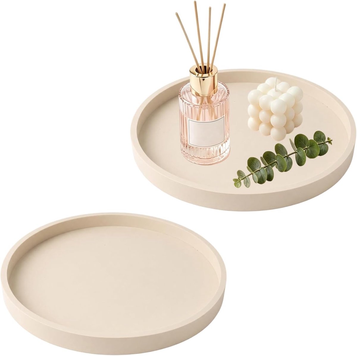 2 stuks decoratief dienblad 23 cm decoratief dienblad rond