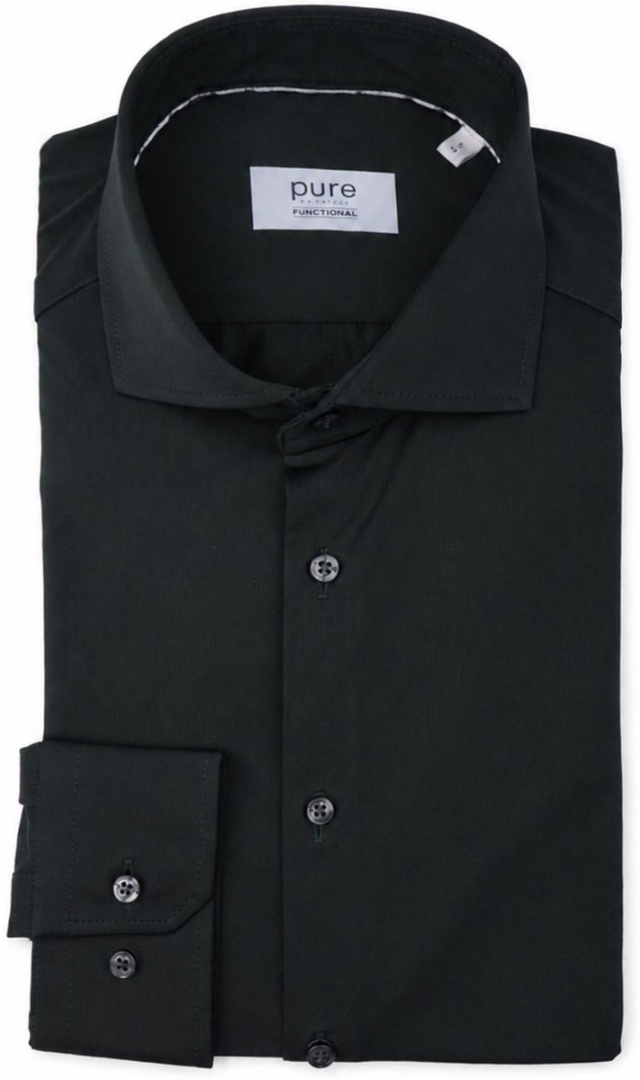 Pure The Functional Shirt Forest Groen - Maat 39 - Heren - Overhemden Formeel
