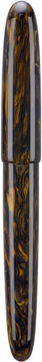 SnelShoppen - Vulpen met Medium (M) #8 Penpunt, Handgemaakte Inktpen met Inktconverter, Bruin Goud, Perfect voor Schrijven en Verzamelingen