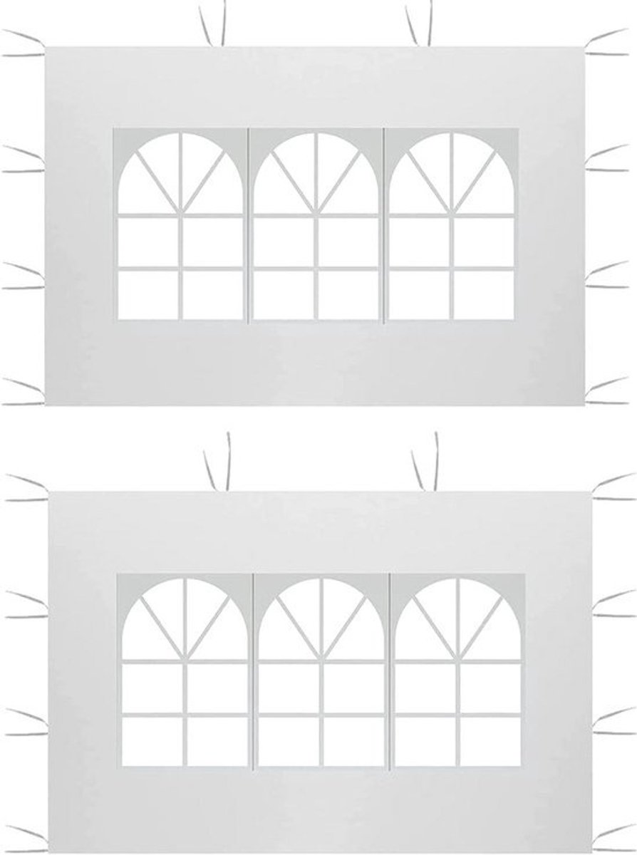 Waterdichte paviljoen-zijpanelen met PVC-venster 3x2 m - opvouwbaar