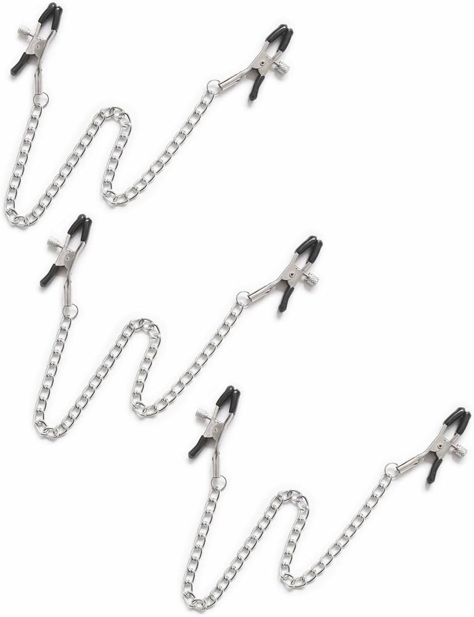 3 Piece Nipple Clamps Nipple Clamp für Frauen mit Kette,Nipple Clamps Matters Sex Extreme Men,Breast Clamps For Women - ShopVlot