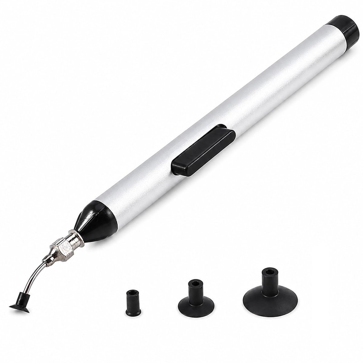 Manual Solder Sucker, 1pc Solder Desolder Pump Sucker IC Smd Remover Vacuum Welding Suction Pen with 3 Tips - ShopVlot