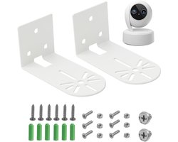 SnelShoppen - Muursteun voor Beveiligingscamera's, Robuuste Metalen Muurbeugels voor Eufy Indoor Cam en Blink Mini Pan Tilt, 2 Stuks, Buitenstevige Ca