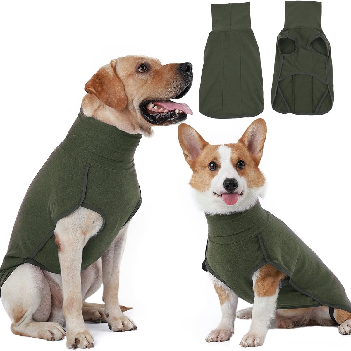 Hondentrui - Warme en lichte stretch fleece trui - Hondenpyjama - Herfst- en winterjas voor koud weer - Jas voor kleine, middelgrote puppy's