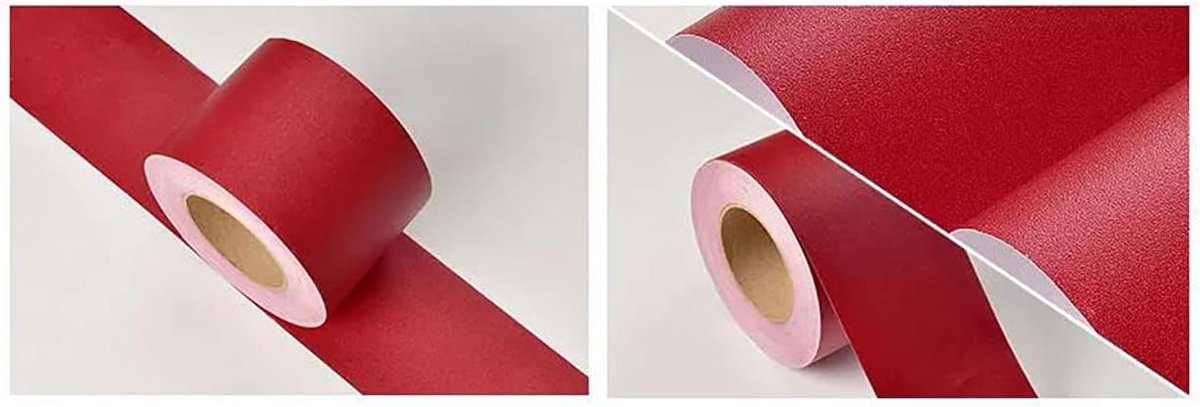 Schil en Plak Behang Borders Zelfklevend voor Badkamer Muur Grens Sticker Thuis Plafond Decoratieve Grens voor Woonkamer Keuken Rood Cinnabar 5 cm X 500 cm