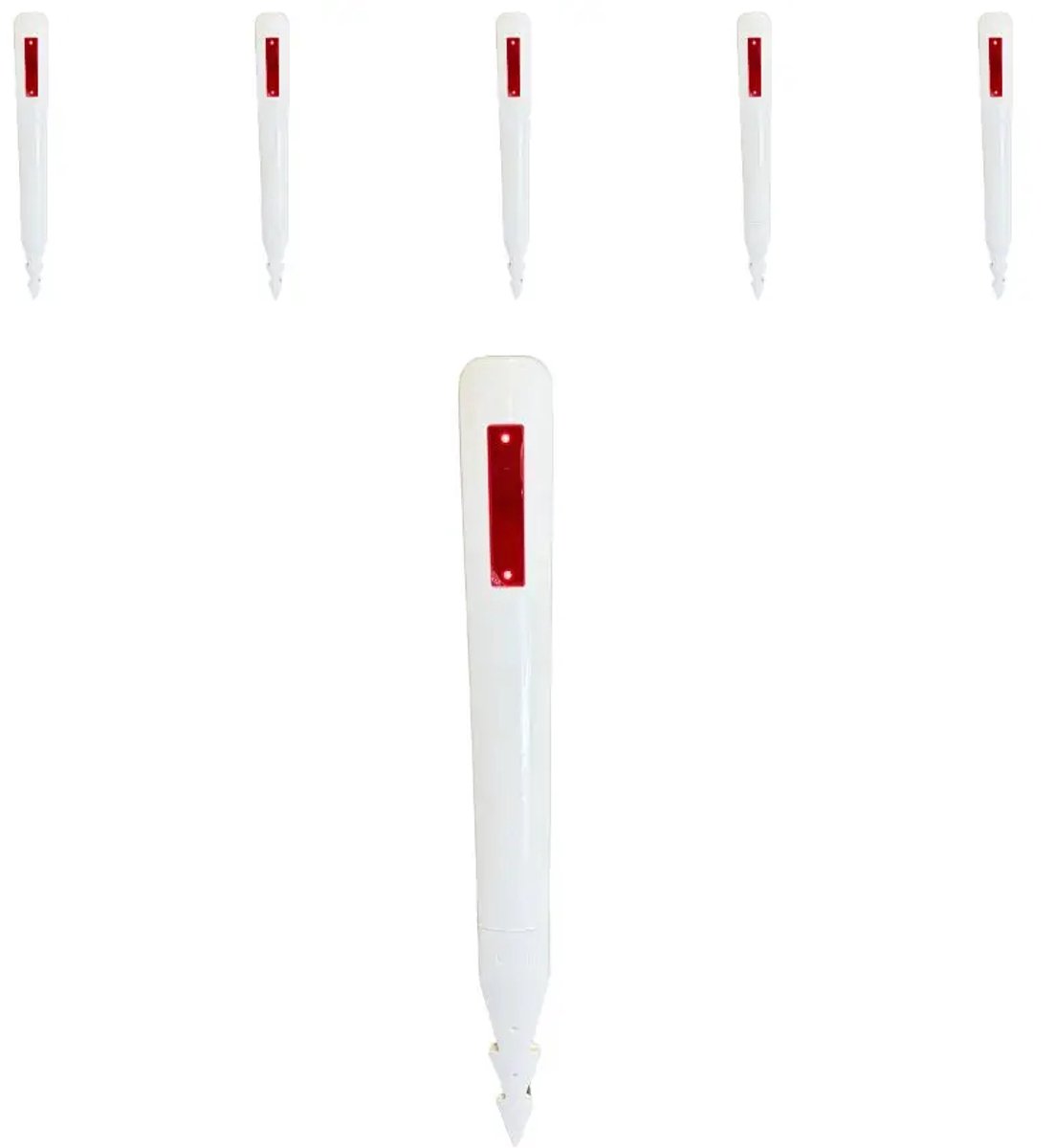 Ri-Traffic witte harpoenpaal met 2 reflectoren | 5 stuks