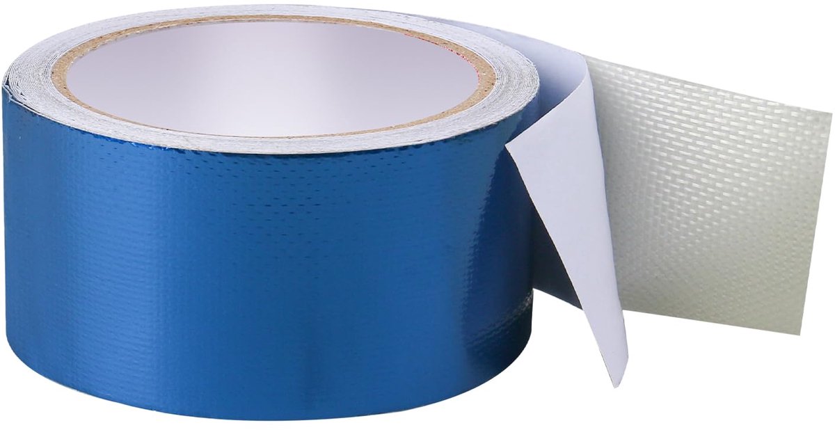 Zeilband, 8 m x 5 cm, pvc-zeil, reparatieband voor pvc-gecoate parasol, vrachtwagen, afdekzeil, nylon, tent, luifeldoek blauw