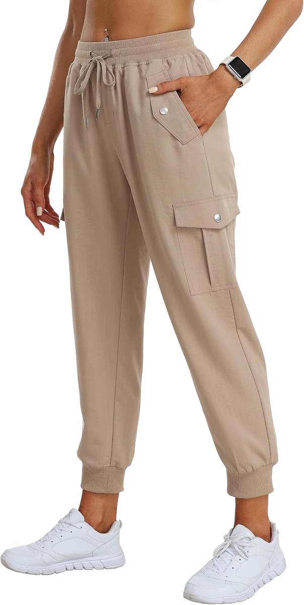 Cargobroek voor dames, joggingbroek, licht, sneldrogend, wandelbroek, atletische workout, outdoorbroek