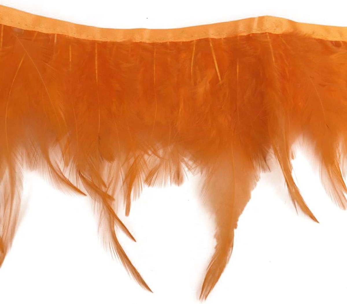 2yards Hackle Feather Trim Jurk Decoratie (oranje)