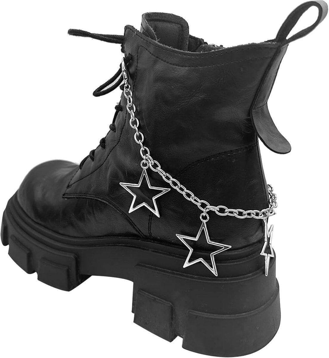 2 STKS Schoen Charms Ketting Schoenveter Kettingen DIY Punk Schoen Accessoires Decoratie voor Boot Sneaker Tas Handtassen Broek Ketting Sleutelhanger Cool Party voor Meisje Vrouwen