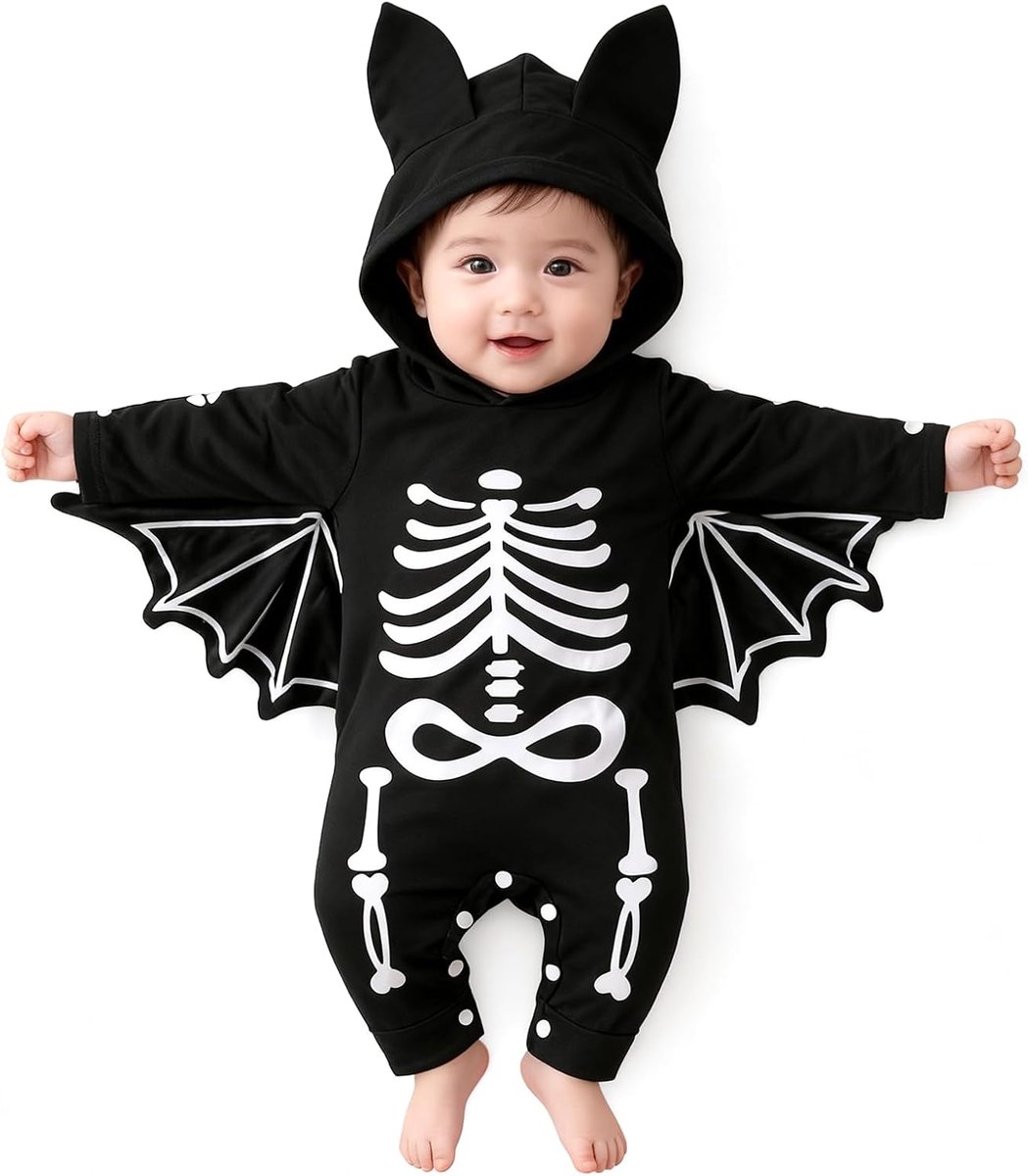 Halloween Kostuum, Baby Bat Kostuum, Pasgeboren Halloween Outfit, Halloweens Onesie Newborn, Infant Halloweens Skelet Kostuum, 0-24 Maanden