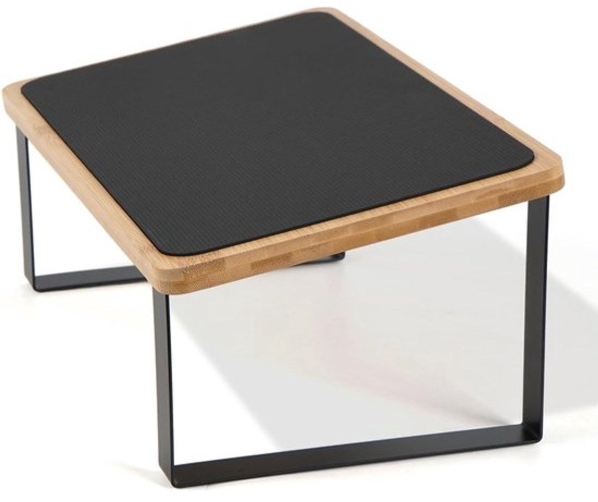 Ergonomische voetensteun van hout en metaal - voor thuis en op kantoor - ondersteuning voor benen, knieën en rug