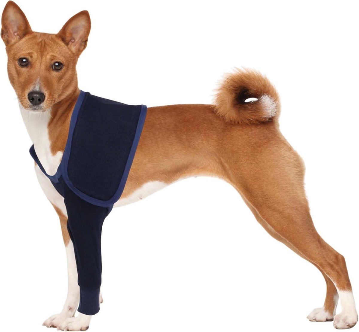 Herstelband voor de Voorpoot van de Hond - Bescherming tegen Wonden, Hete Vlekken en Schade - Comfortabele Elbow Bandage S Blauw