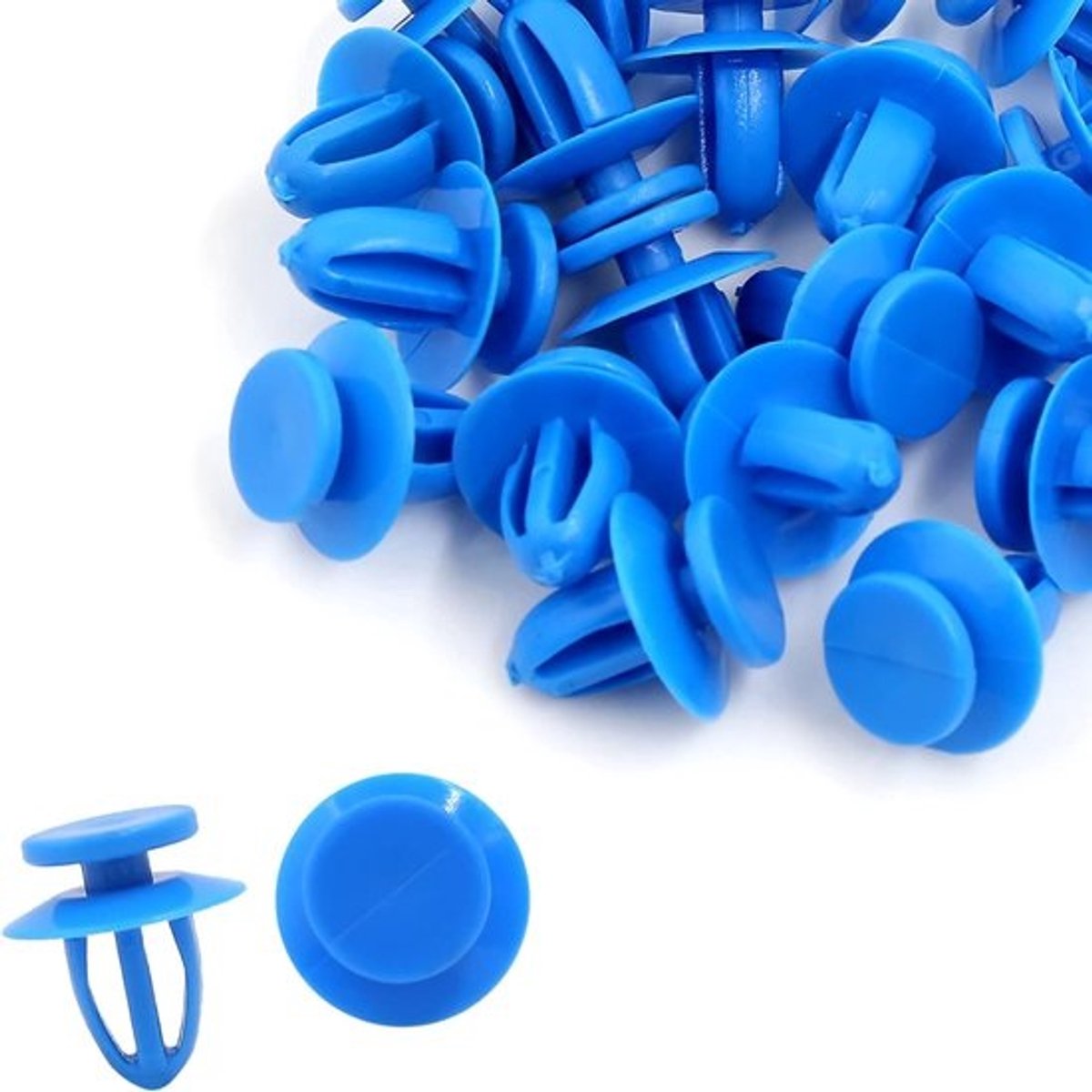 Kunststof klinknagels - Bevestigingsclips voor auto - Montage voor bumper en spatbord - Push-houderclip - 9 mm - 20 stuks - Zwart