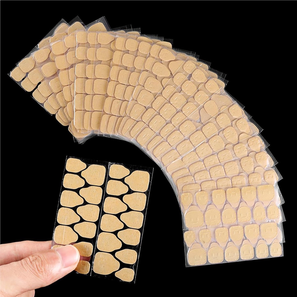 SnelShoppen - Double Sided Nail Glue Stickers 600 Stuks - Transparante Nagel Adhesive Pads voor Kunstnagels - 12 Maten - Perfect voor Manicure en Nage
