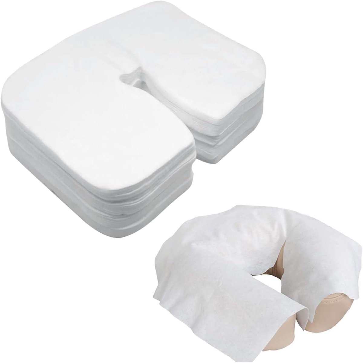 Massage gezichtsbedekking 200 stuks - niet-geweven stof - waterabsorberend - ideaal voor beautybehandelingen - ShopVlot