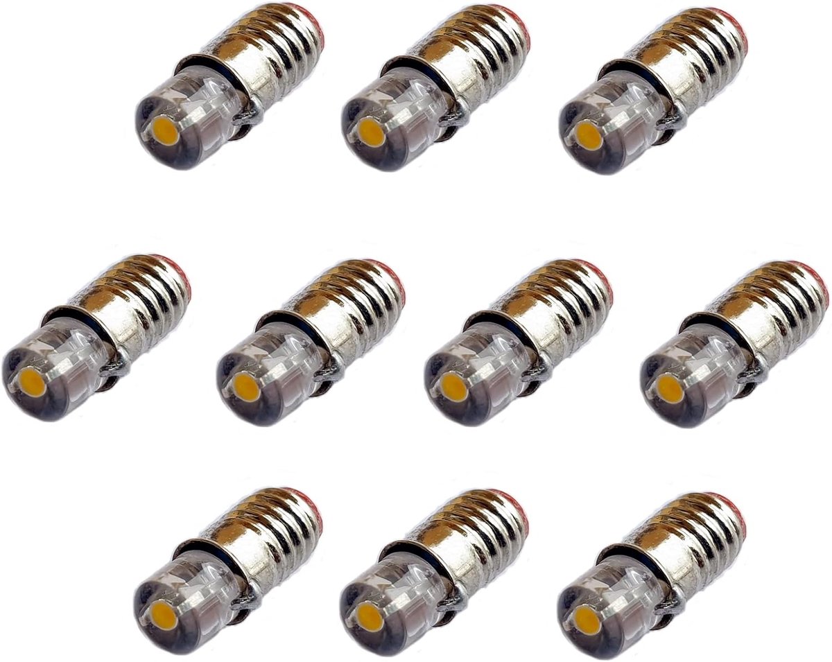 E5.5 LED lampen 10x - 5V-8V / 9V-19V - koud/warm wit - ideaal voor modelbouw - ShopVlot