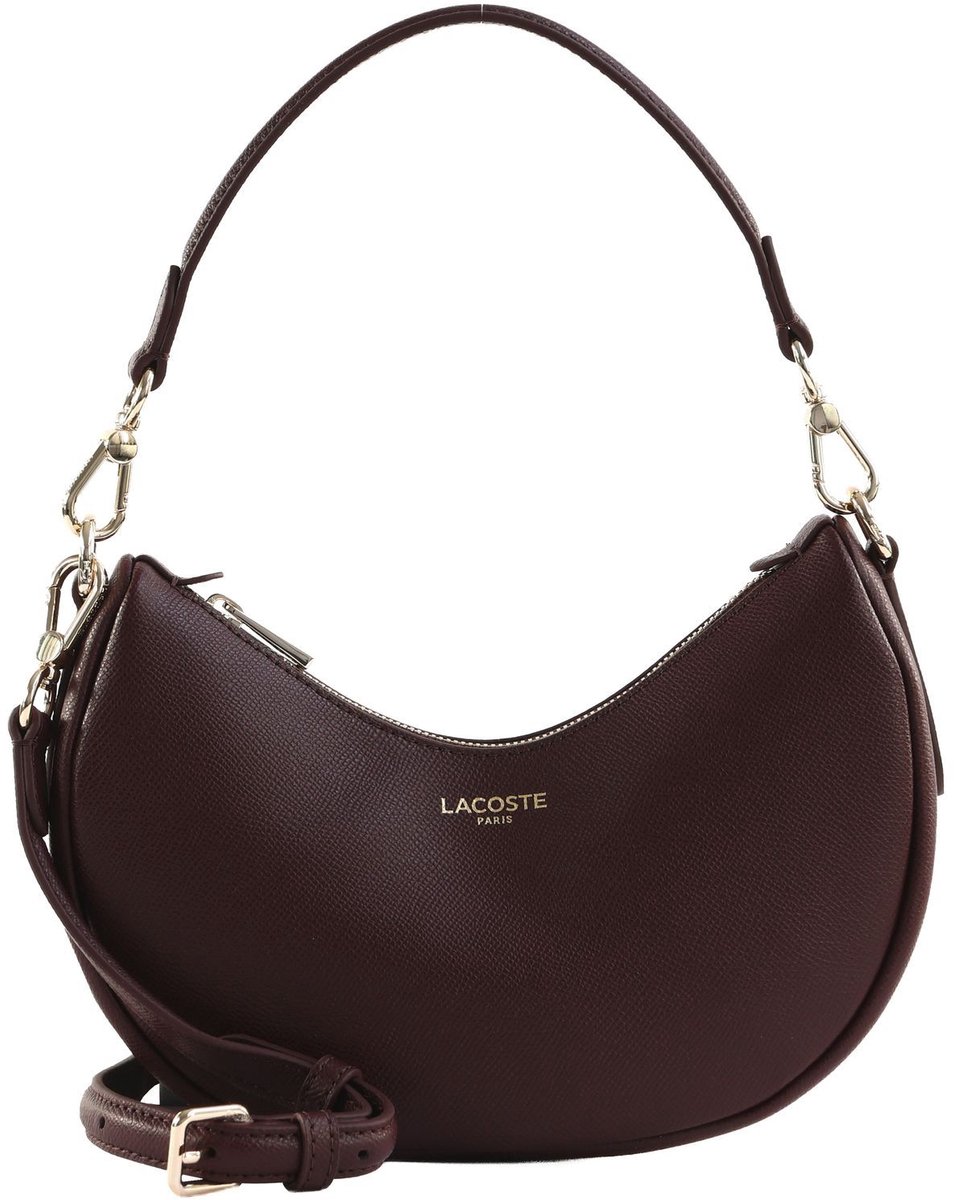 LACOSTE schoudertas Champs-Élysées Moon Bag Oxalis donkerpaars