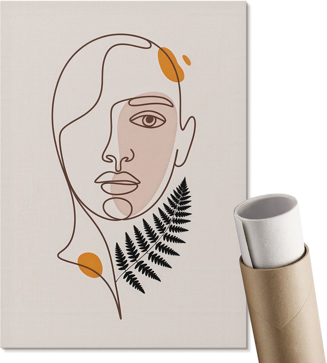 Coloray Polycanvas Wandposter - Nachtpanorama, Grijs - A3 - Wit Poster - Rechthoek - Interieurdecoratie - Kantoor - Rustiek