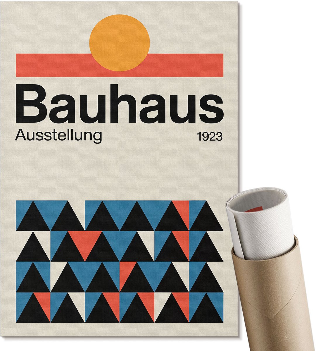 Coloray Polycanvas Wandposter - Wolf Natuur, Bruin - A3 - Wit Motief - Rechthoek - Wandkunstwerk - Slaapkamer - Rustiek