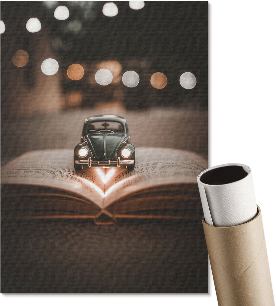 Coloray Polycanvas Poster - Futuristische Technologie, Groente - A3 - Romig Motief - Rechthoek - Kunstposter - Slaapkamer - Expressief