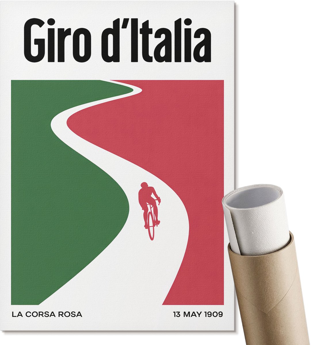 Coloray Polycanvas Wandposter - Italiaanse Straat, Fotografie - A3 - Beige Patroon - Rechthoek - Interieurdecoratie - Woonkamer, Slaapkamer, Kantoor - Klassiek