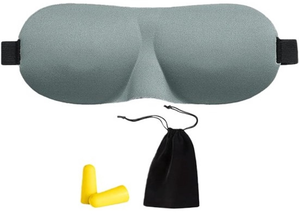 Verduisterend Oogmasker - Slaapmasker Nacht - Reizen Ontspanning - Ademend Comfort - 23 x 9 cm