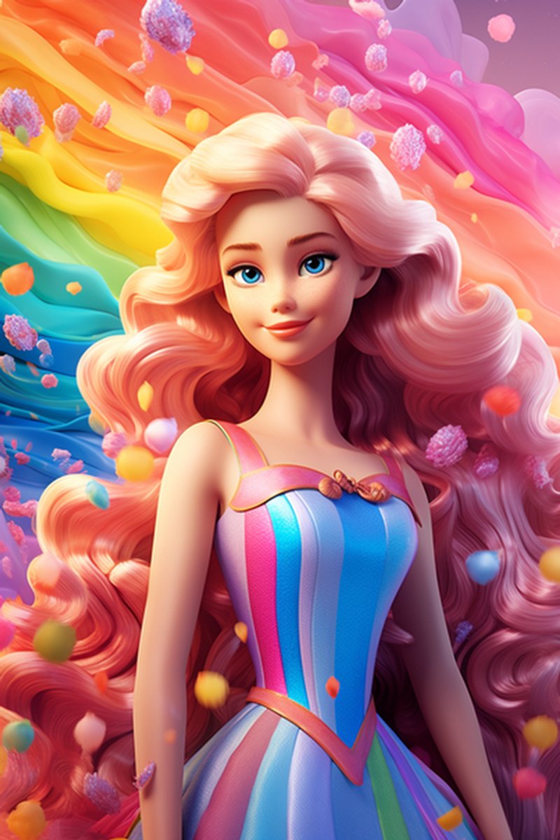 Poppen Poster - Kinder - Meisjes - Meisjeskamer - Wanddecoratie - posters - formaat 70x100cm - L774WV