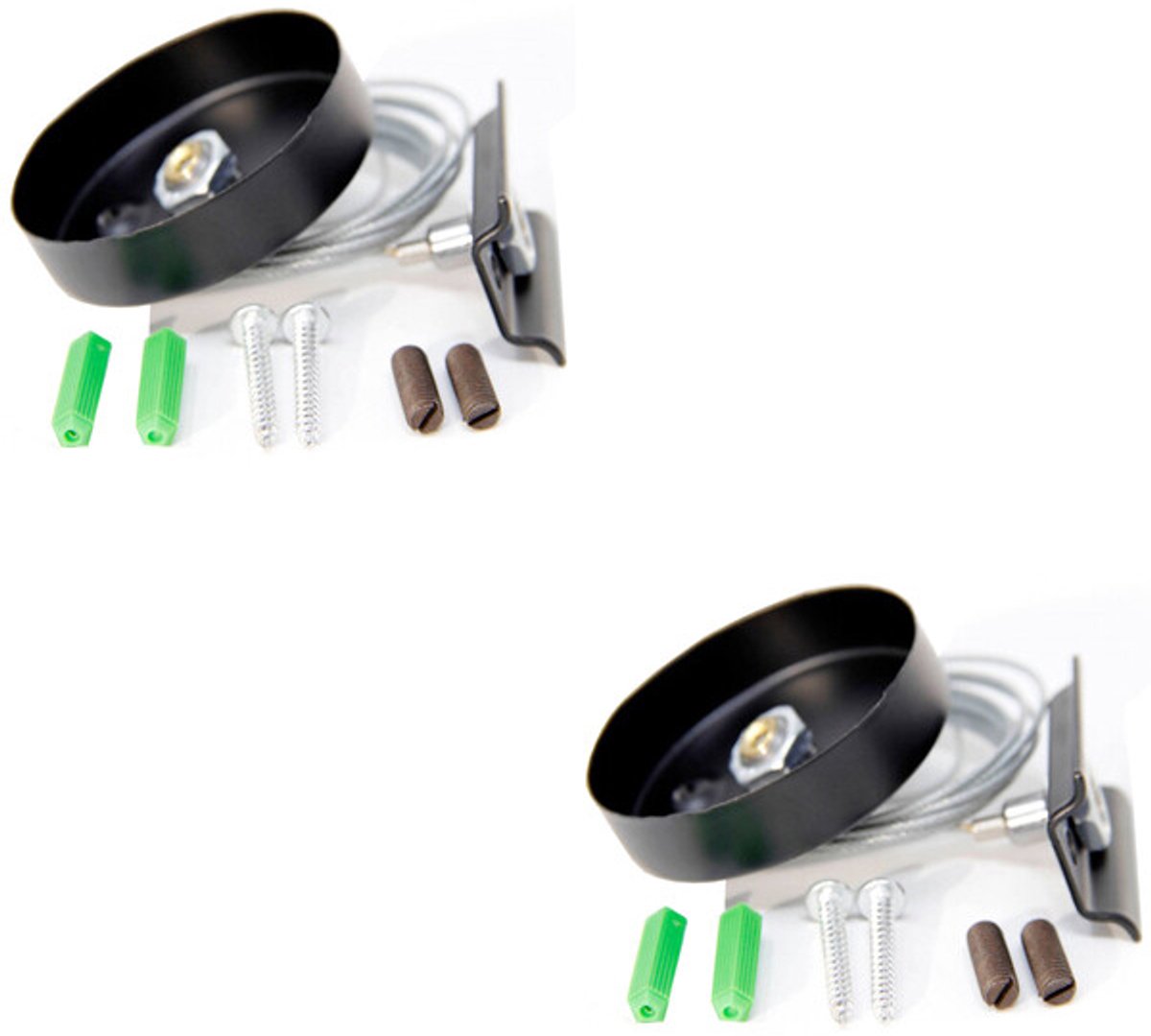 Spanningsrail Ophangset 2 Pack - Prixa - 1 Fase - 1 Meter - Zwart