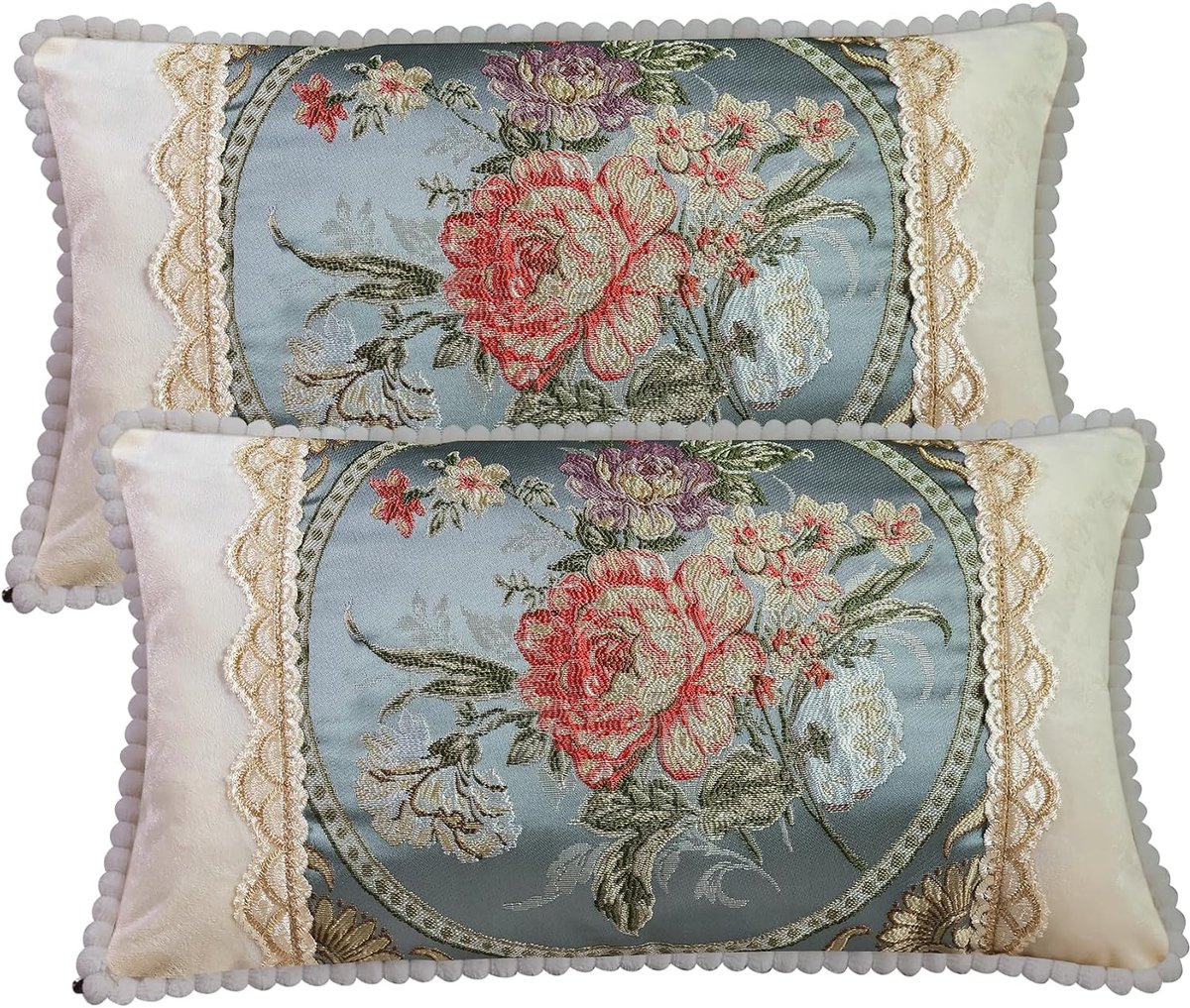 Decoratie - Set van 2 - Metaal - Vintage - Met Rits