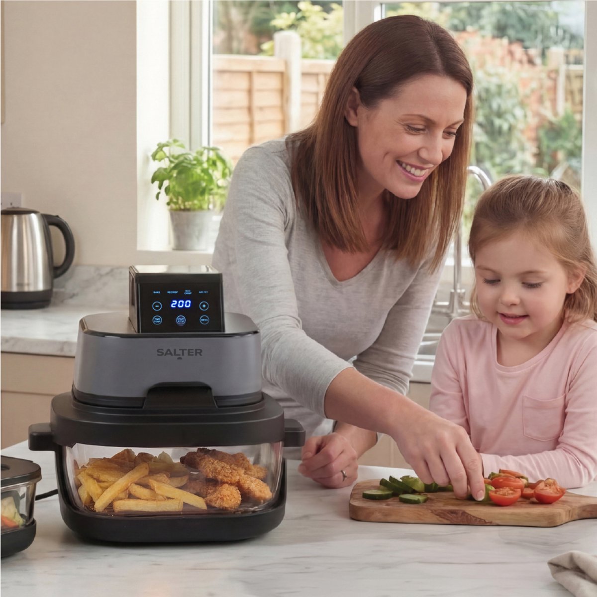 Salter Crisp & Go Draagbare Airfryer met Dubbele Lade - afbeelding 3
