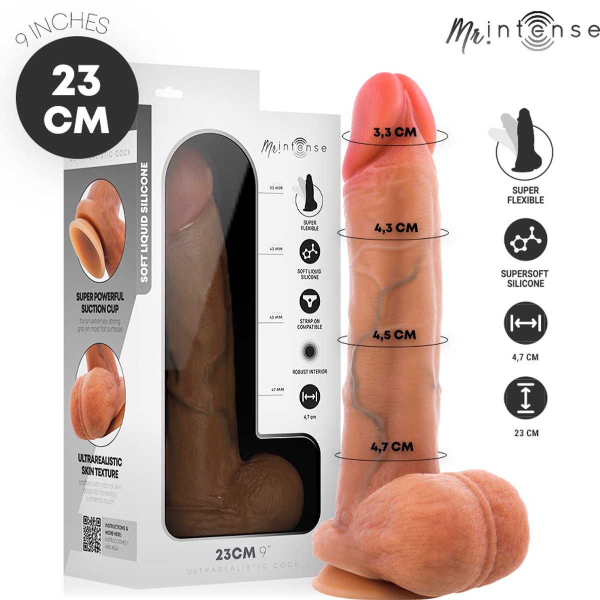 Gary L Ultra-Realistische Siliconen Dildo met Testikels