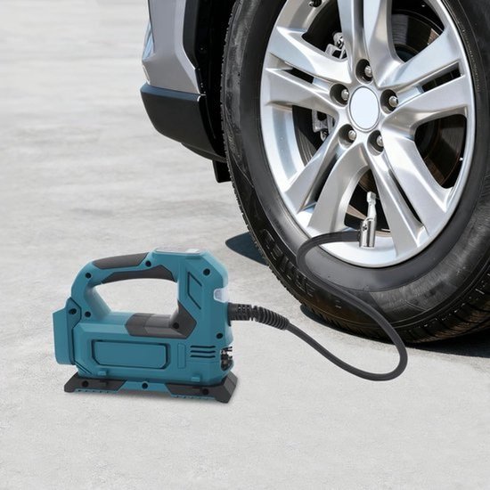 Accu Luchtcompressor - Draagbare Pomp Banden - Autobanden Oppompen - Automatische Stop Functie - 450 PSI - Groen Zwart — afbeelding 2